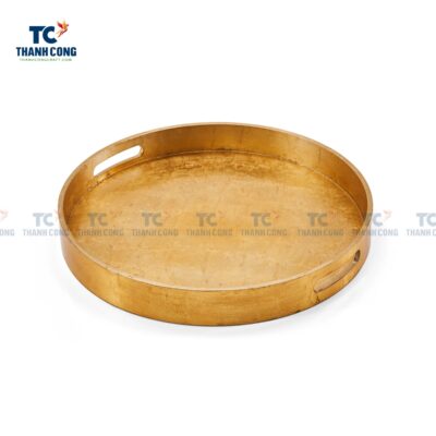Gold Lacquer Round Tray (TCKIT-24270)