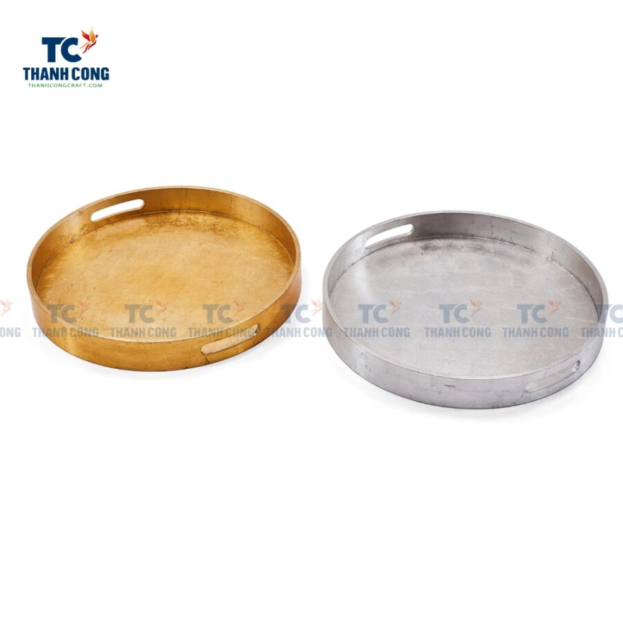 Gold Lacquer Round Tray (TCKIT-24270)