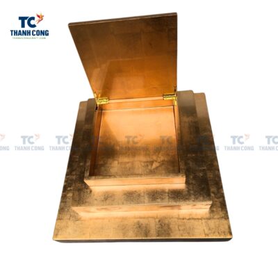 Gold Lacquerware Boxes Set Of 3 (TCHD-24305)