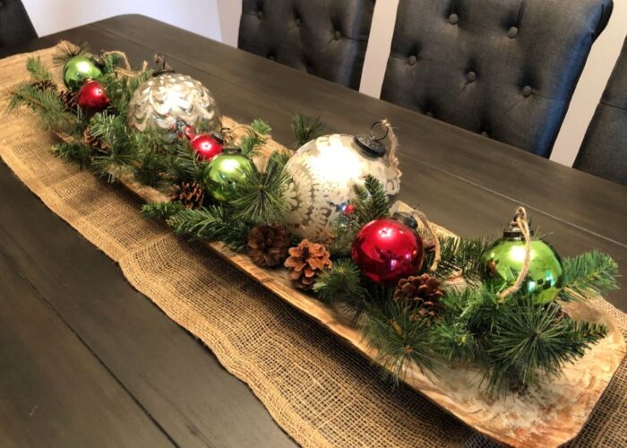 How to decorate a dough bowl for christmas