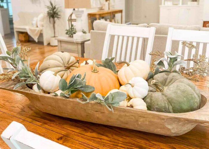Classic Fall with Pumpkins and Leaves