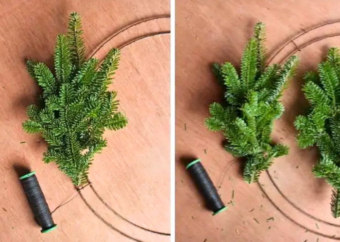 How to make a pine wreath DIY step by step