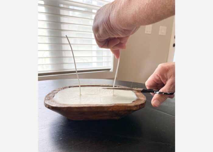 How to make dough bowl candles
