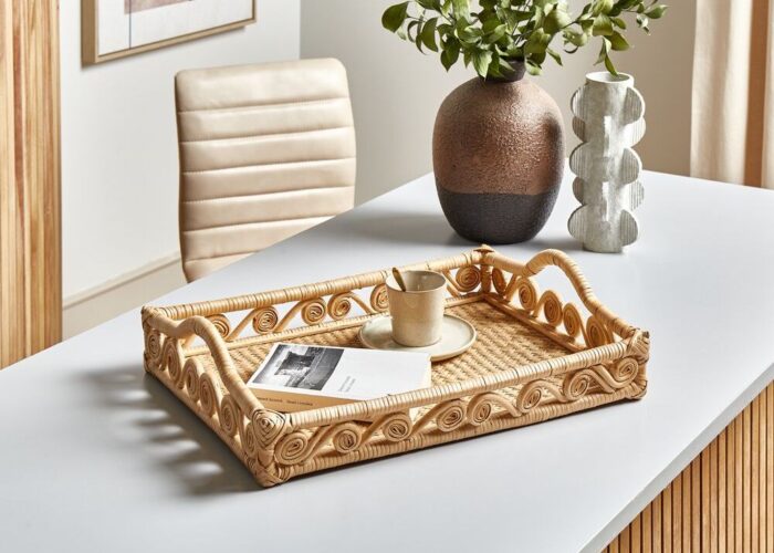How to style a decorative tray for dining table