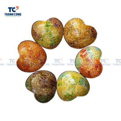 Lacquer Bowl Eggshell Inlaid Heart Shape (TCCB-22050)