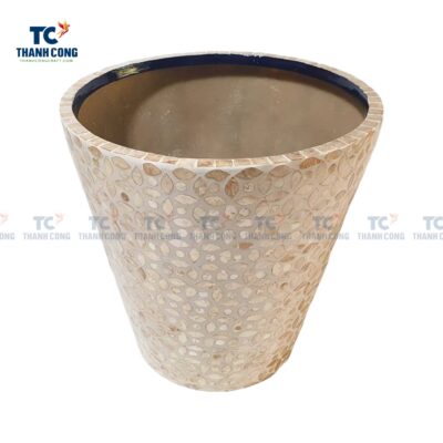 Mother Of Pearl Inlaid Plant Pot (TCSB-23163)