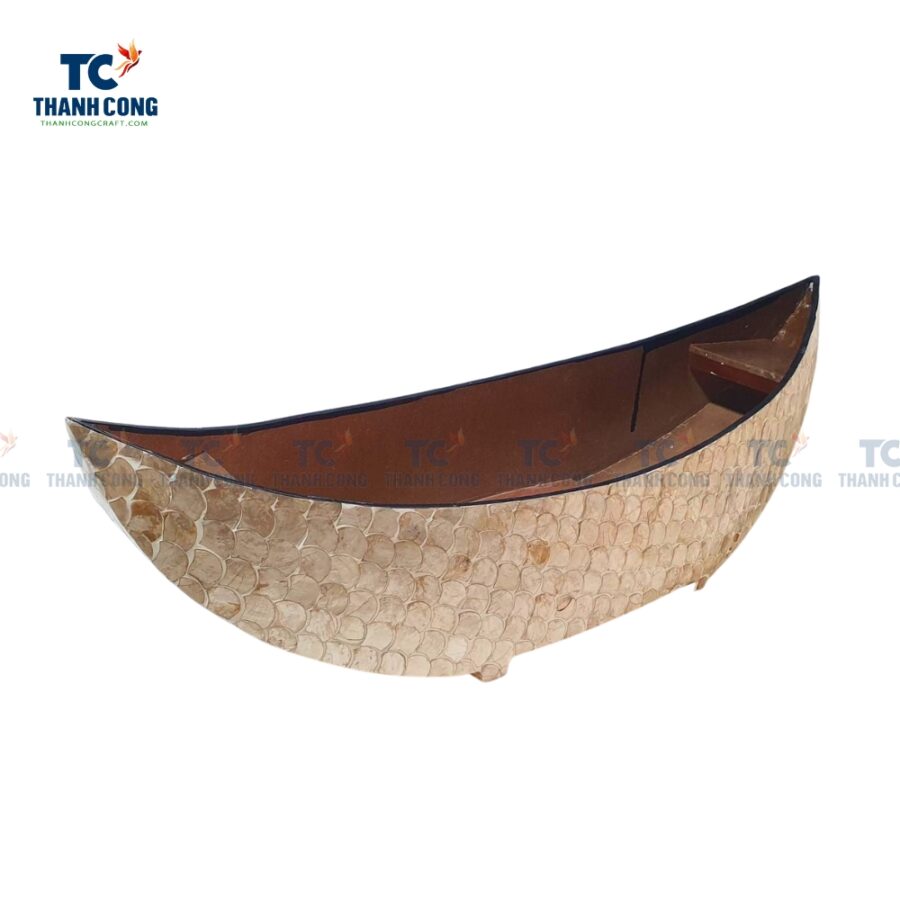 Mother Of Pearl Inlay Boat Tray (TCKIT-24268)
