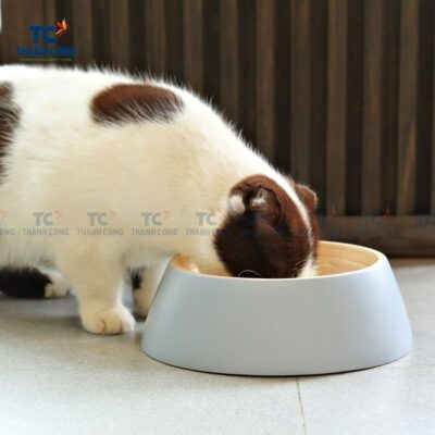 Natural Bamboo Pet Bowl (TCPH-24108)