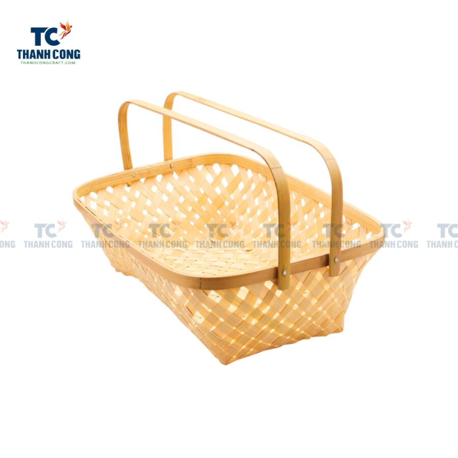 bamboo basket with handles, wholesale