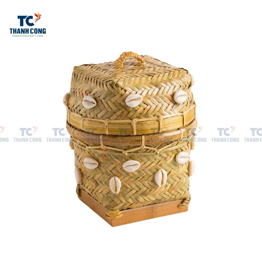 Bamboo Storage Box With Lid (TCHD-24336)