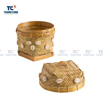 Bamboo Storage Box With Lid (TCHD-24336)