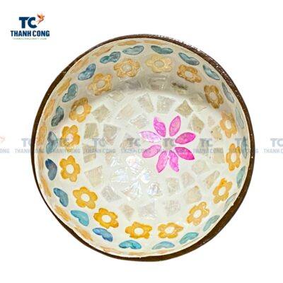 Coconut Bowl With Shell Mosaic (TCCB-24072)