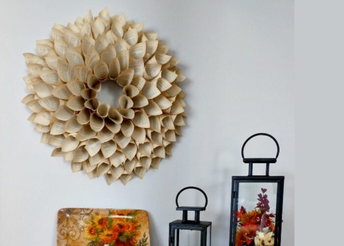 How To Make A Wreath From Book Pages Step By Step