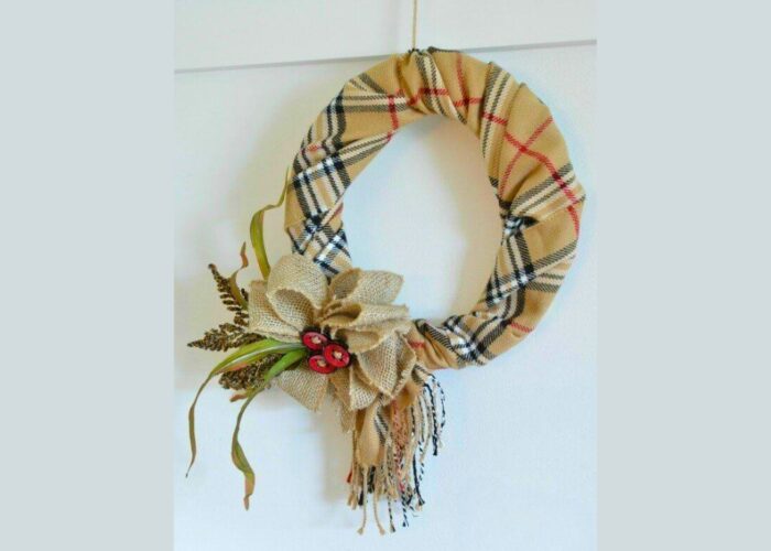 Burberry scarf wreath