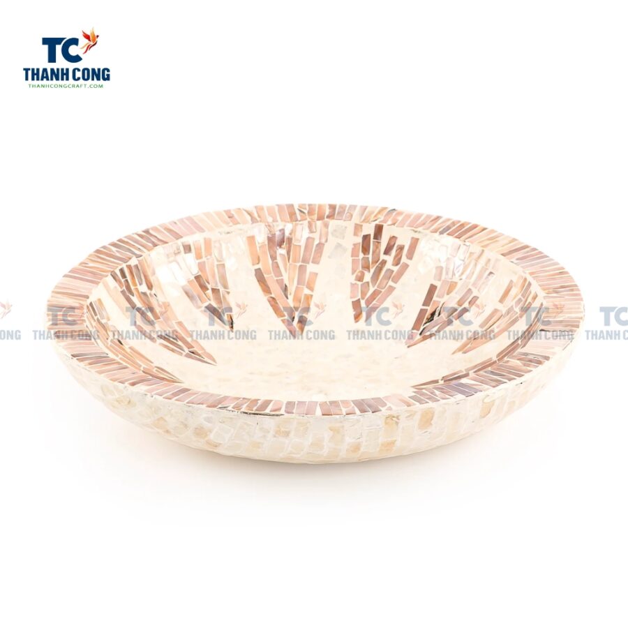 wooden bowl with mother of pearl inlay, wholesale