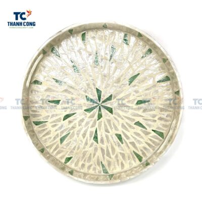 Mother Of Pearl Floral Round Tray (TCKIT-24272)