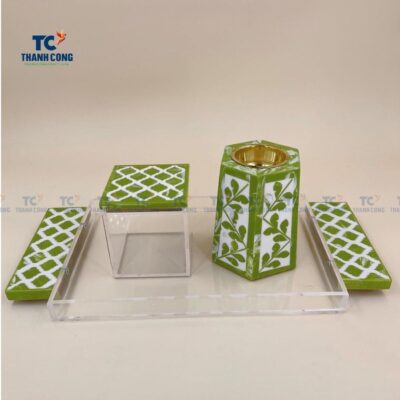 Mother Of Pearl Inlay Incense Burner Set (TCPFA-24064)