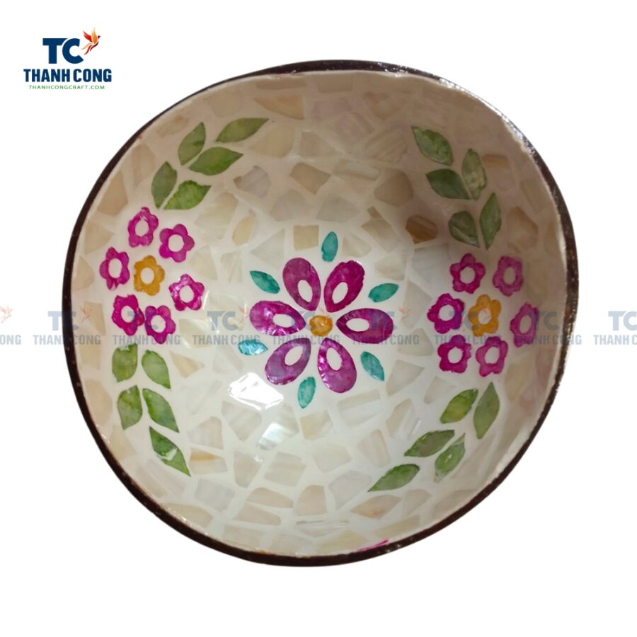 Mother Of Pearl Mosaic Coconut Shell Bowls (TCCB-24068)