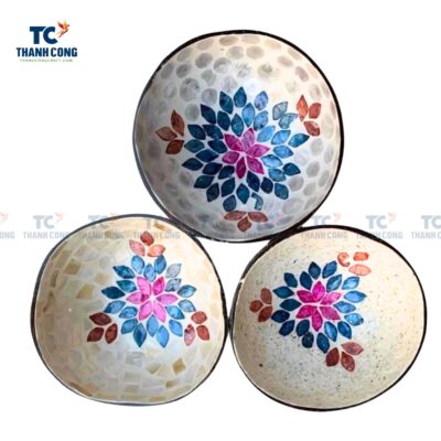 Nacre Flower Coconut Bowl (TCCB-24076)