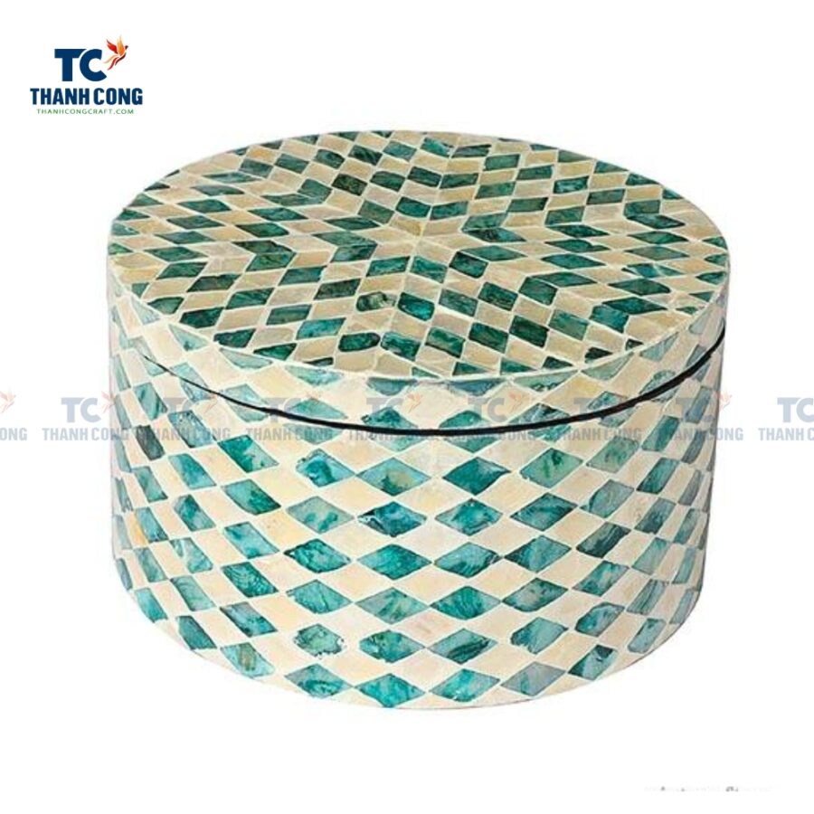 Round Mother of Pearl Container, wholesale