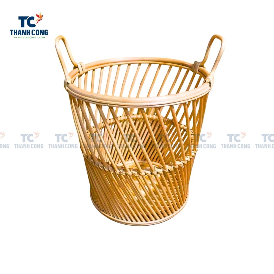 Round Rattan Waste Paper Bin Basket (TCSB-23164)