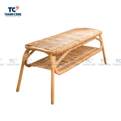 Long Rattan Bench