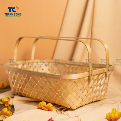 bamboo basket with handles, wholesale