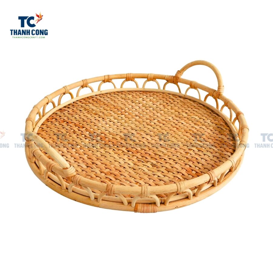 Bamboo Rattan Serving Trays (TCKIT-24377)