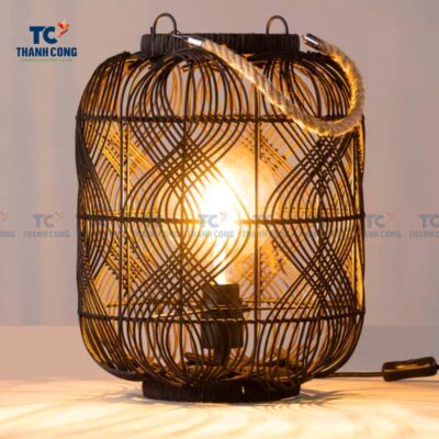 Black Rattan Lantern (TCHD-24429)