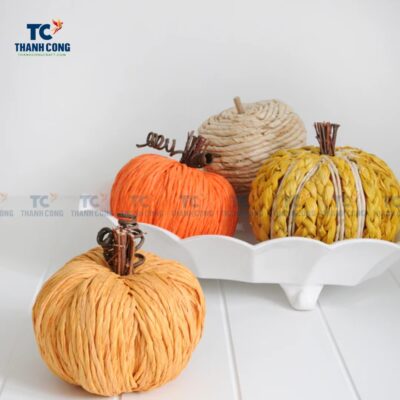 Handmade Seagrass Pumpkin (TCHD-24477)