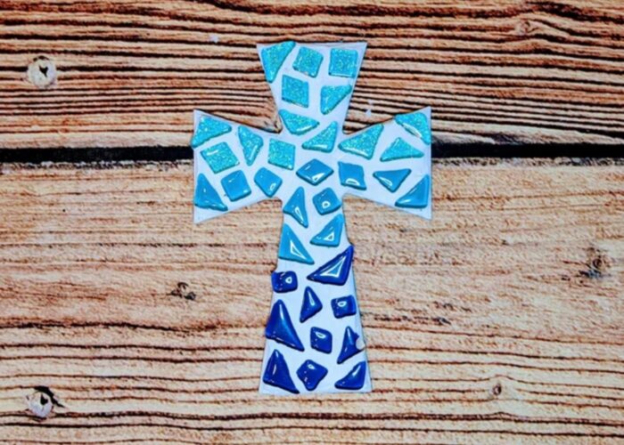 How to make a mosaic cross craft for beginners