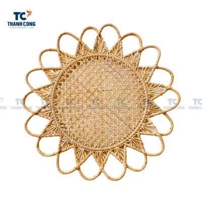 Natural Flower Rattan Placemat (TCKIT-24316)