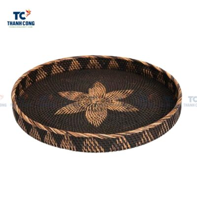 Natural Rattan Round Tray (TCKIT-24379)