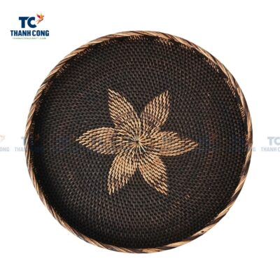 Natural Rattan Round Tray (TCKIT-24379)