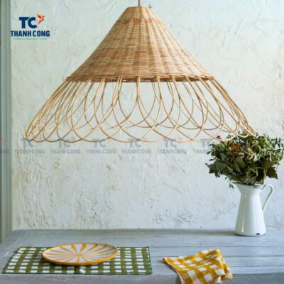 Conical Petal Rattan Lampshade
