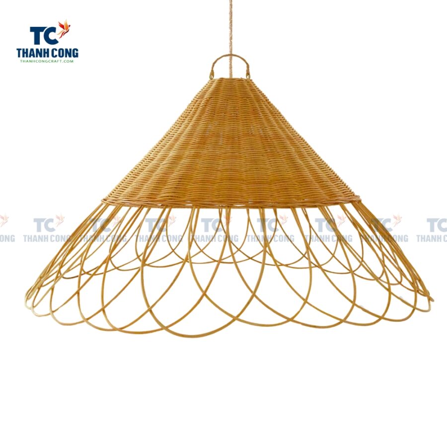 Conical Petal Rattan Lampshade