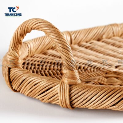 Oval Rattan Tray With Handle (TCKIT-24372)