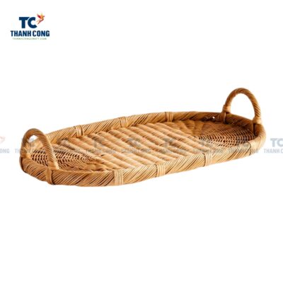 Oval Rattan Tray With Handle (TCKIT-24372)