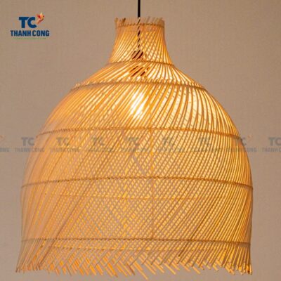 Open Weave Rattan Dome Pendant