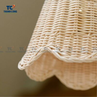 scalloped wicker lampshade, wholesale
