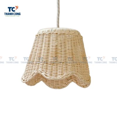 scalloped wicker lampshade, wholesale