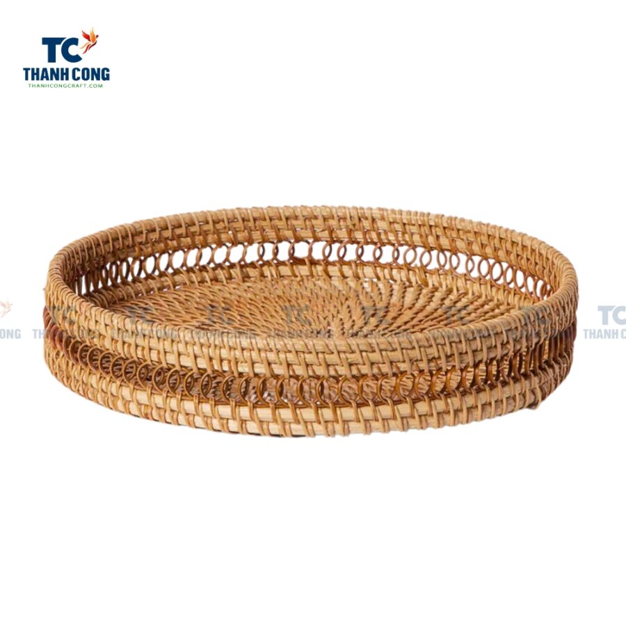 Rattan Round Serving Tray (TCKIT-24337)