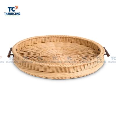 Round Rattan Serving Tray (TCKIT-24362)