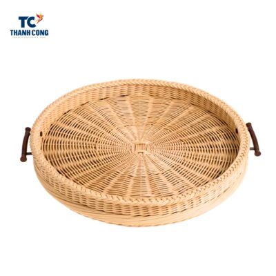 Round Rattan Serving Tray (TCKIT-24362)