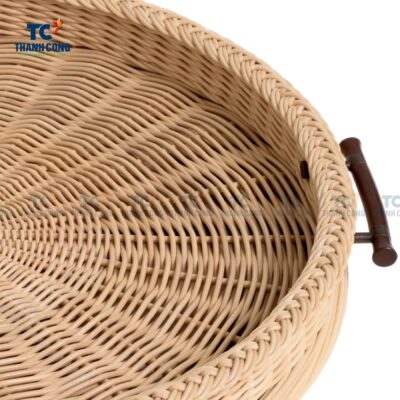 Round Rattan Serving Tray (TCKIT-24362)