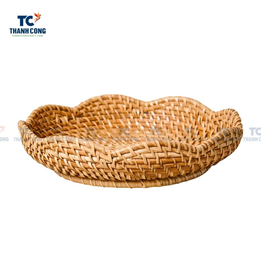 Round Wavy Rattan Tray (TCKIT-24345)