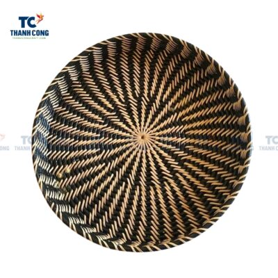Round Woven Rattan Tray (TCKIT-24373)