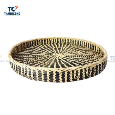 Round Woven Rattan Tray (TCKIT-24373)