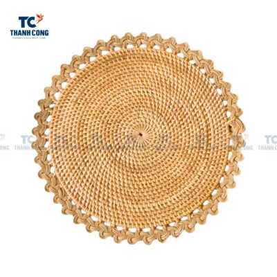 Vintage Round Rattan Placemat (TCKIT-24314)