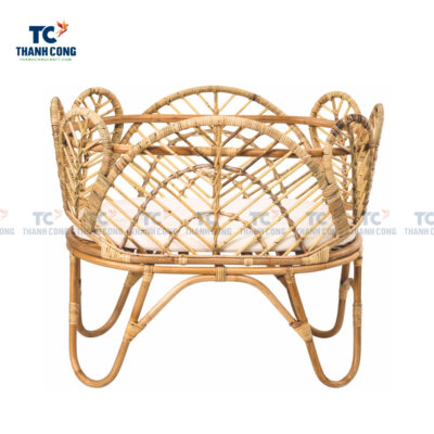 Rattan baby petal crib